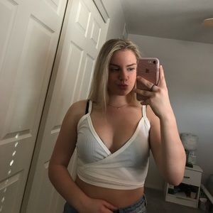 White wrap tank from forever 21 size small